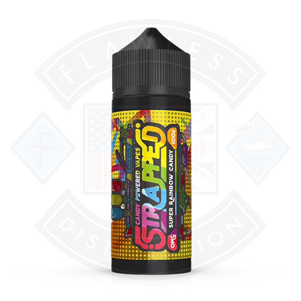 Super Rainbow Candy E liquid by Strapped 100ml Short fill