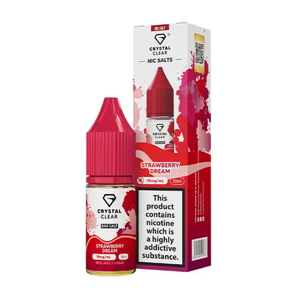 Crystal Clear Bar Nic Salts 10ml Strawberry Dream - 10mg - Flawless Vape Shop