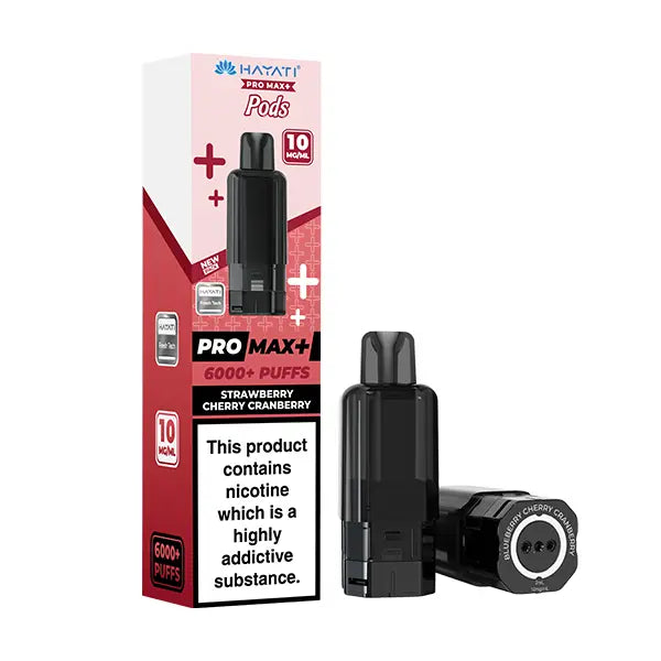 Hayati Pro Max 6000+ Pods 10mg - Strawberry Raspberry Ice - Flawless Vape Shop