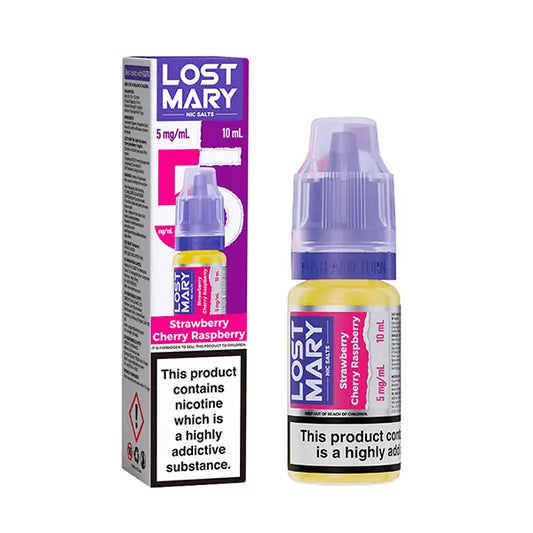 LOST MARY Strawberry Cherry Raspberry Nic Salts E-Liquid 10ml