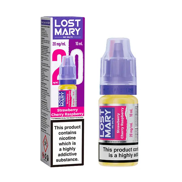 LOST MARY Strawberry Cherry Raspberry Nic Salts E-Liquid 10ml