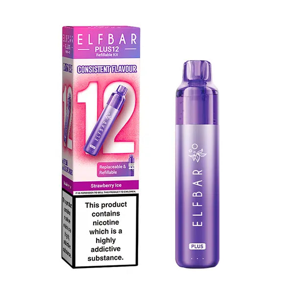 Elfbar Plus 12 Prefilled Vape Kit - Banana Ice - Flawless Vape Shop