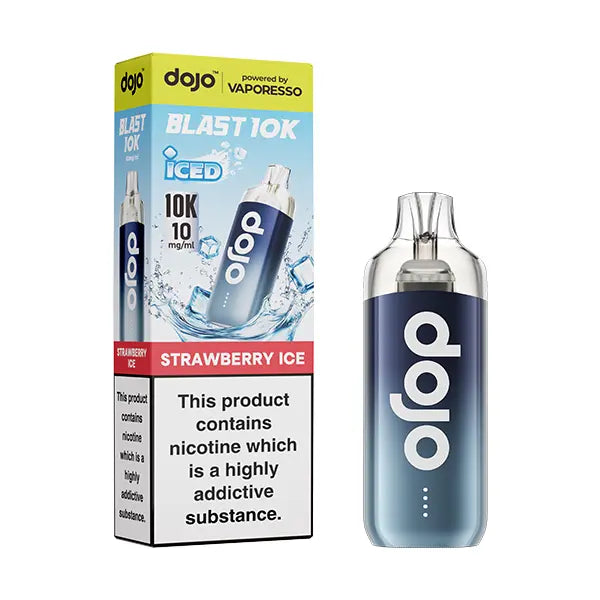 Dojo Blast 10k Vape Kit 10mg - Straw Raspberry Cherry - Flawless Vape Shop