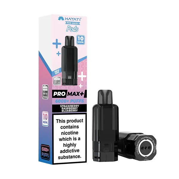 Hayati Pro Max 6000+ Pods 10mg - Strawberry Raspberry Ice - Flawless Vape Shop