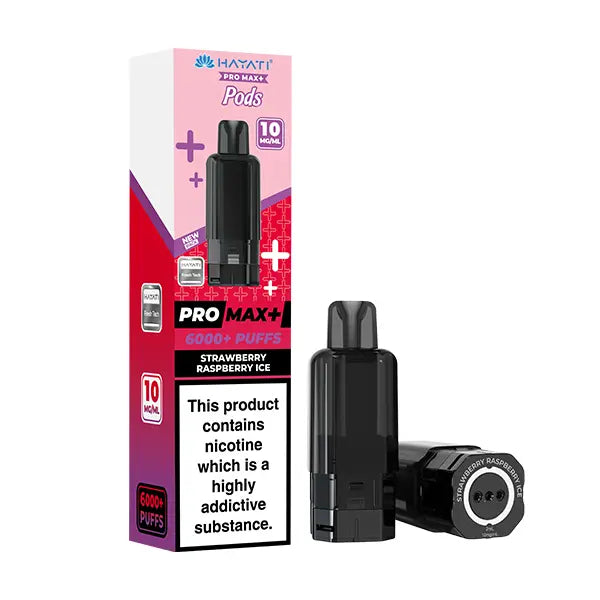 Hayati Pro Max 6000+ Pods 10mg - Strawberry Raspberry Ice - Flawless Vape Shop