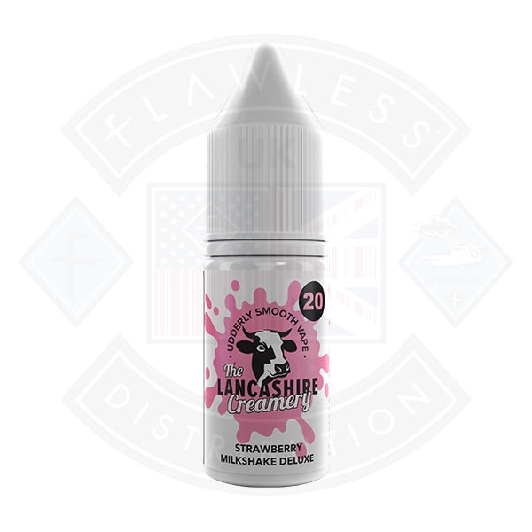 The Lancashire Creamery Salt 10ml Strawberry Milkshake Deluxe
