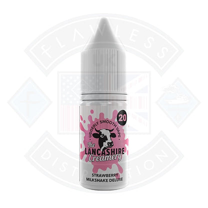 The Lancashire Creamery Salt 10ml Strawberry Milkshake Deluxe - 5mg - Flawless Vape Shop