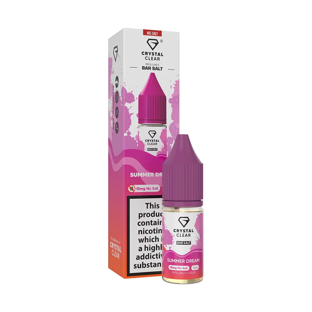 Crystal Clear Bar Nic Salts 10ml - Summer Dream - 10mg - Flawless Vape Shop