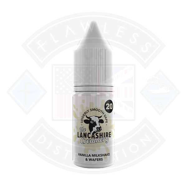 The Lancashire Creamery Salt 10ml Vanilla Milkshake Wafers - 5mg - Flawless Vape Shop