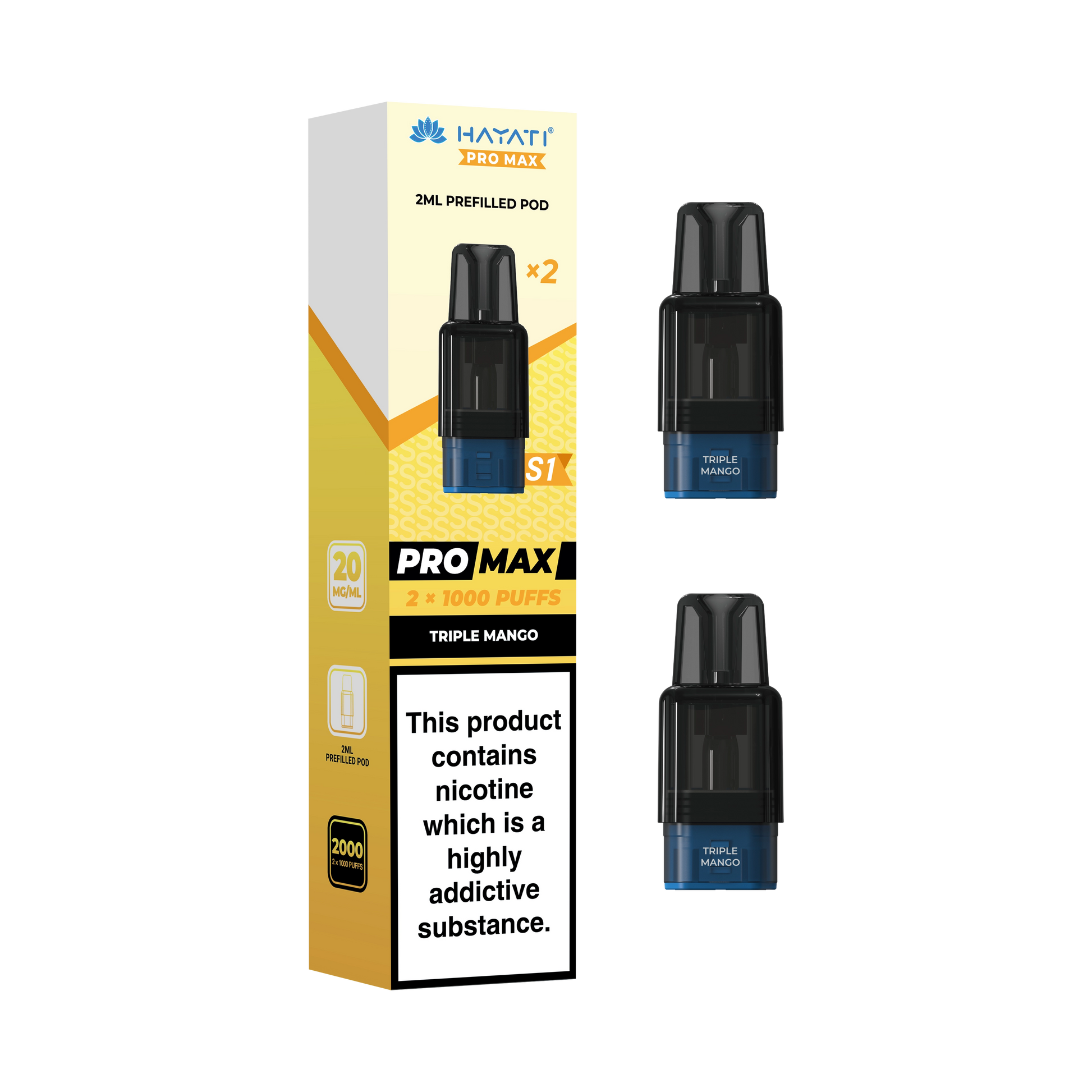 Hayati Pro Max S1 Prefilled Pod - Banana Ice - Flawless Vape Shop