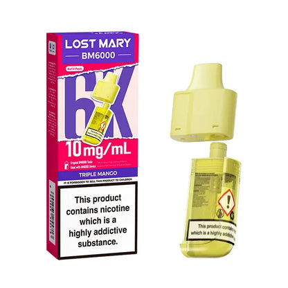 Lost Mary BM6000 Prefilled Pod 10mg - Blueberry Sour Raspberry - Flawless Vape Shop