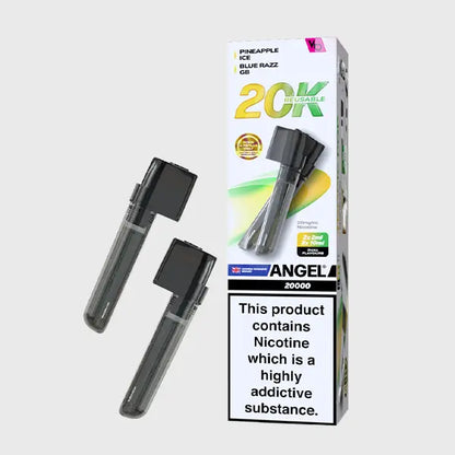 Vapes Bars Angel 20K Prefilled Vape Pods + Refill Container - Black Edition - Flawless Vape Shop