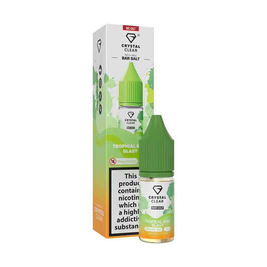 Crystal Clear Bar Nic Salts 10ml - Tropical Kiwi Blast