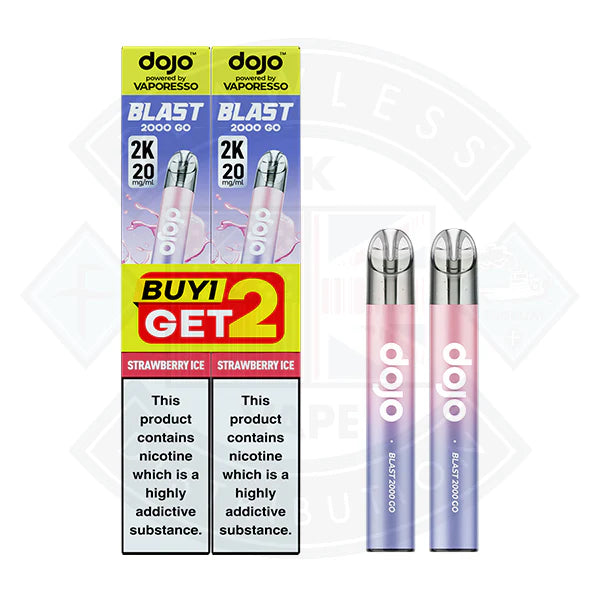 Vaporesso DOJO BLAST 2000 GO TRANSPARENT KIT Bundle (20mg) - Blue Razz Lemonade - Flawless Vape Shop