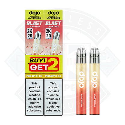 Vaporesso DOJO BLAST 2000 GO TRANSPARENT KIT Bundle (20mg) - Blue Razz Lemonade - Flawless Vape Shop
