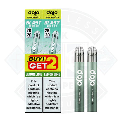 Vaporesso DOJO BLAST 2000 GO TRANSPARENT KIT Bundle (20mg) - Blue Razz Lemonade - Flawless Vape Shop