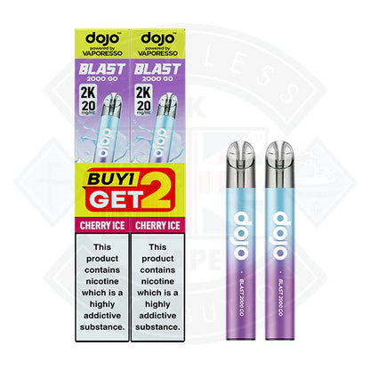 Vaporesso DOJO BLAST 2000 GO TRANSPARENT KIT Bundle (20mg) - Blue Razz Lemonade - Flawless Vape Shop