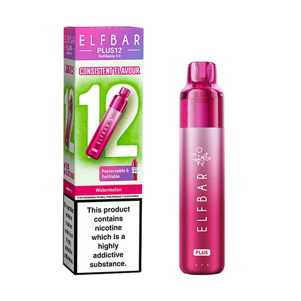 Elfbar Plus 12 Prefilled Vape Kit - Banana Ice - Flawless Vape Shop