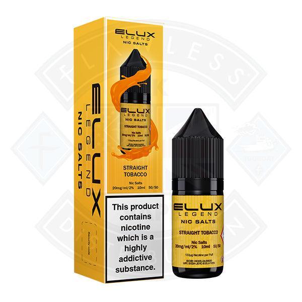 Elux Legend Nic Salt - Straight Tobacco 10ml - 10mg - Flawless Vape Shop