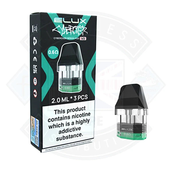 Elux Cyberover V2 (P1)  Refillable Pods/3pack - 0.6ohm - Flawless Vape Shop