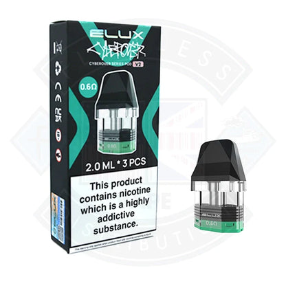 Elux Cyberover V2 (P1)  Refillable Pods/3pack - 0.6ohm - Flawless Vape Shop