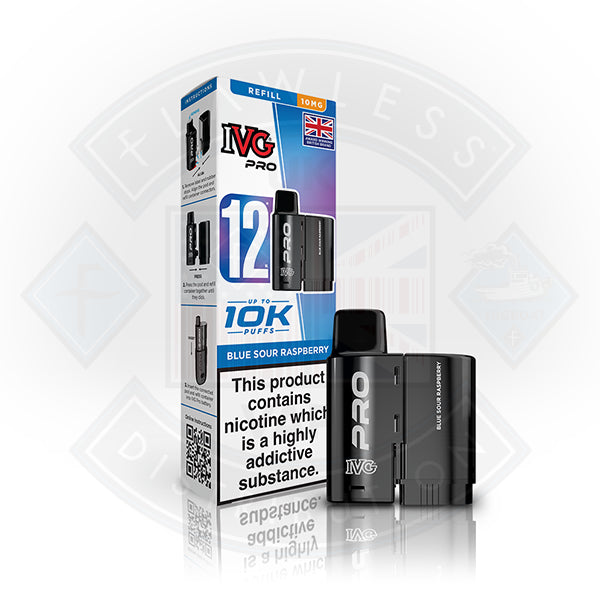 IVG PRO 12 Refill Pod 2ml 10mg - Blue Raspberry Ice - Flawless Vape Shop