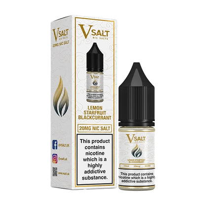 Vsalt Nic Salt 10ml Lemon Starfruit Blackcurrant - 10mg - Flawless Vape Shop