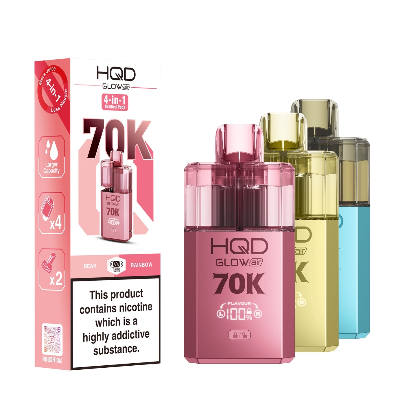 HQD Glow Air 70K Prefilled Pod Kit