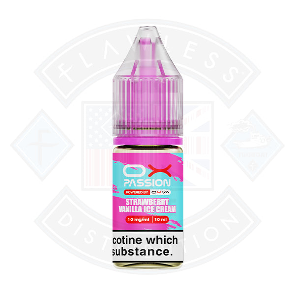 OX Passion by Oxva Strawberry Vanilla Ice Cream Nic Salt 10ml - 10mg - Flawless Vape Shop