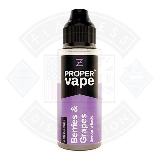 Proper Vape by Zeus Juice Berries and Grape 0mg 100ml Shortfill - Flawless Vape Shop