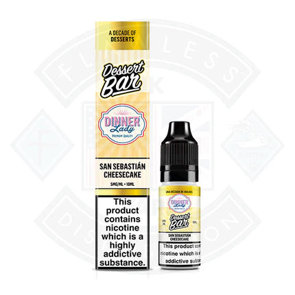 Dinner Lady San Sebastian Cheesecake Desserts Bar Salts 10ml - 5mg - Flawless Vape Shop