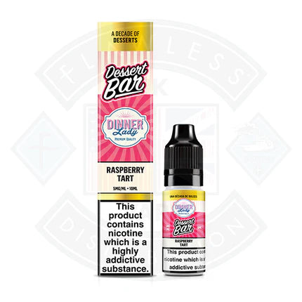 Dinner Lady Raspberry Tart Desserts Bar Salts 10ml - 5mg - Flawless Vape Shop