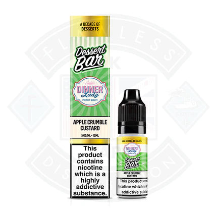 Dinner Lady Apple Crumble Custard Desserts Bar Salts 10ml - 5mg - Flawless Vape Shop