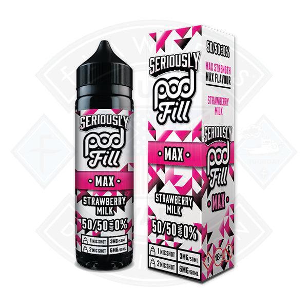 Seriously Pod Fill MAX - Strawberry Milk 40ml 0mg Shortfill E-Liquid - Flawless Vape Shop