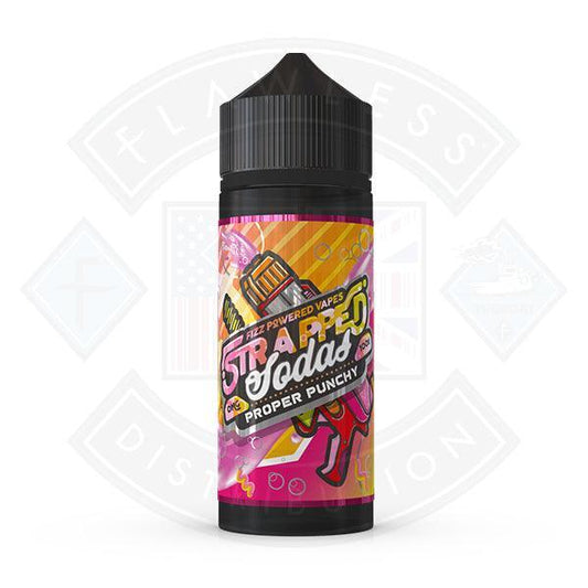 Strapped Sodas - Proper Punchy 0mg 100ml Shortfill - Flawless Vape Shop