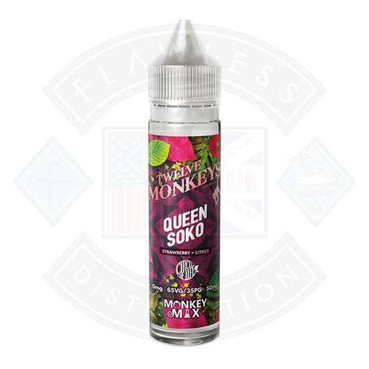 Twelve Monkeys (Circle of Life Series) - Queen Soko 0mg 50ml Shortfill e-liquid - Flawless Vape Shop