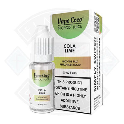 Vape Coco Cola Lime Nic Salt 10ml - Flawless Vape Shop