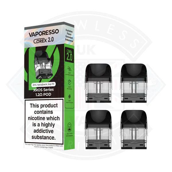 Vaporesso Xros Corex Pods 4-Pack - 0.8ohm Mesh Coil, 2ml Top Fill, For Xros 4/Pro/Mini/3 Vaporesso Xros Pods Vaporesso Xros Corex Pods 4-Pack - 0.8ohm Mesh Coil, 2ml Top Fill, For Xros 4/Pro/Mini/3 Vaporesso Xros Pods