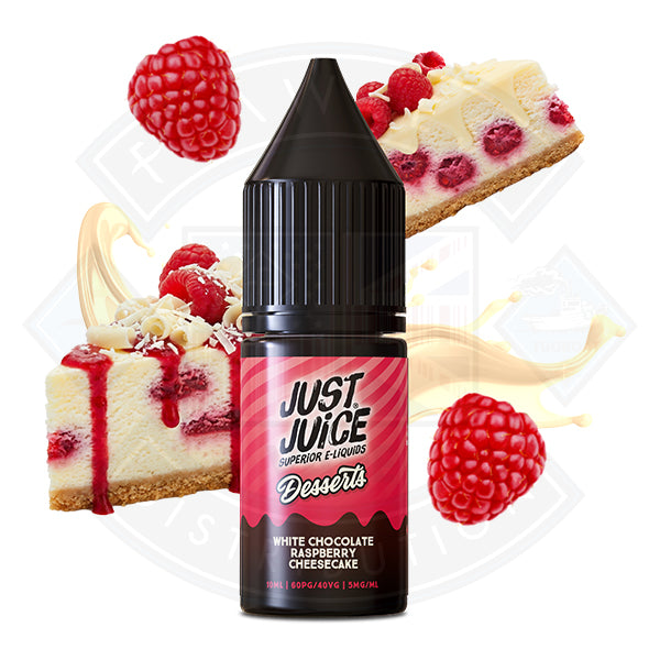 Just Juice Dessert Salt  10ml White Chocolate Raspberry Cheesecake - 5mg - Flawless Vape Shop