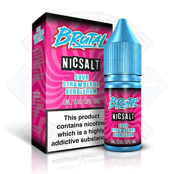 Just Juice Brutal - Sour Strawberry Bubblegum Nic Salt 10ml E-liquid