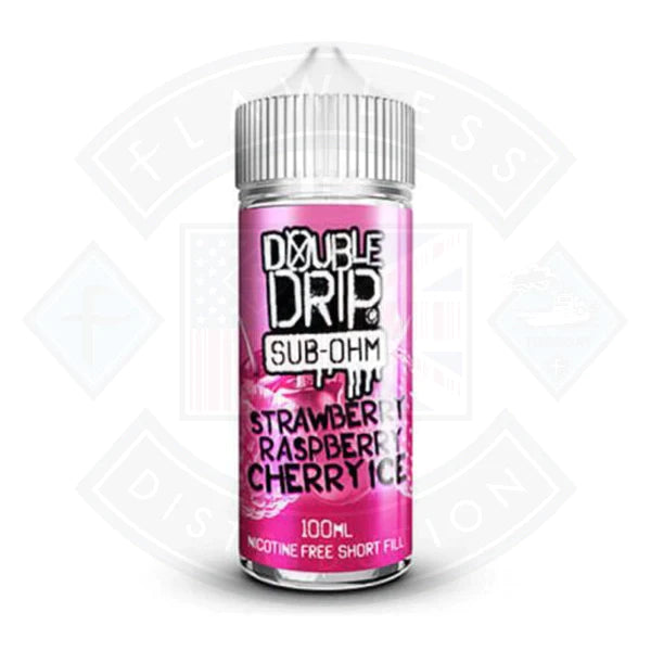 Double Drip Strawberry Raspberry Cherry Ice 0mg 100ml E-liquid