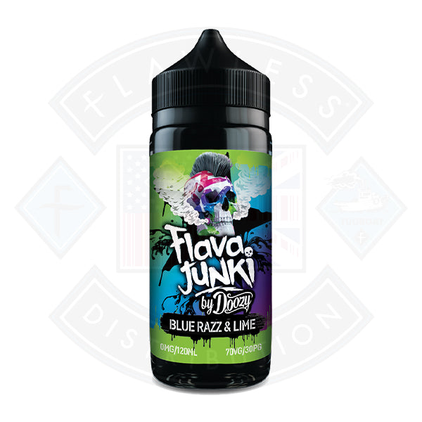 Flava Junki by Doozy Vape Blue Razz and Lime 0mg 100ml Shortfill