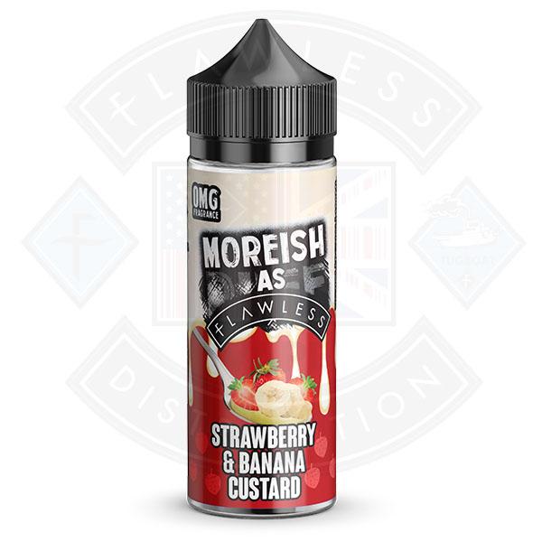Moreish As Flawless Strawberry & Banana Custard 100ml 0mg shortfill e-liquid