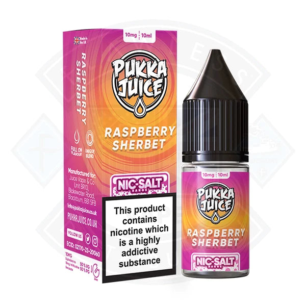Pukka Juice - Nic Salt Raspberry Sherbet 10ml E-liquid