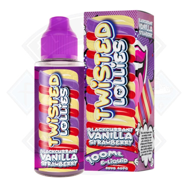 Twisted Lollies- Blackcurrant Vanilla Strawberry 100ml Shortfill E-Liquid