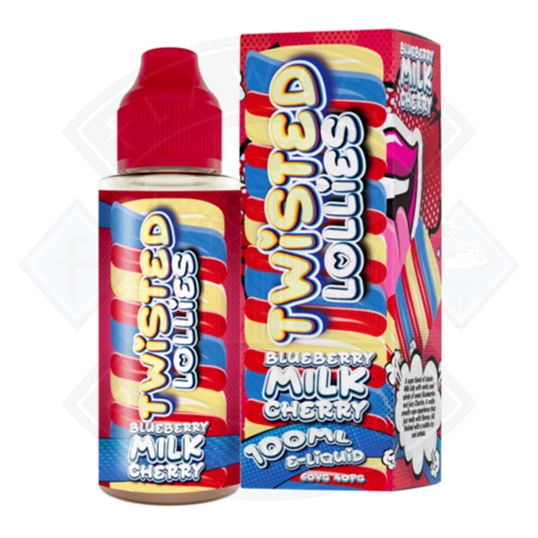 Twisted Lollies- Blueberry Milk Cherry 100ml Shortfill E-Liquid