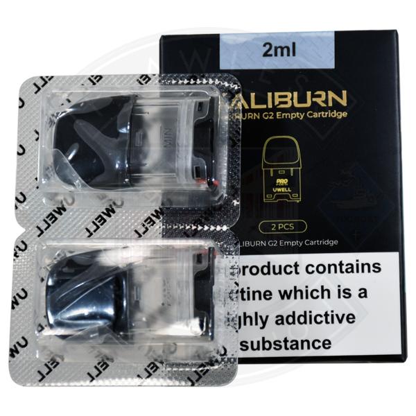 UWELL Caliburn G2 Pods GK2 Pod Replacement Empty Cartridge 2ml Without Coils Pack of 2