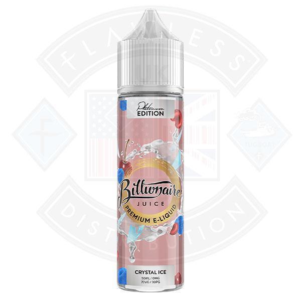 Billionaire Juice Platinum Series - Crystal Ice 0mg 50ml Shortfill - Flawless Vape Shop