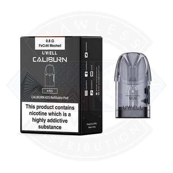 Caliburn A3S Refillable Pod 4pcs/pack - 0.8ohm - Flawless Vape Shop
