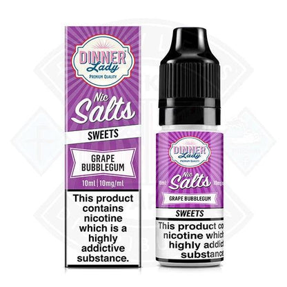 Dinner Lady Sweets - Grape Bubblegum Nic Salt 10ml - 20mg - Flawless Vape Shop